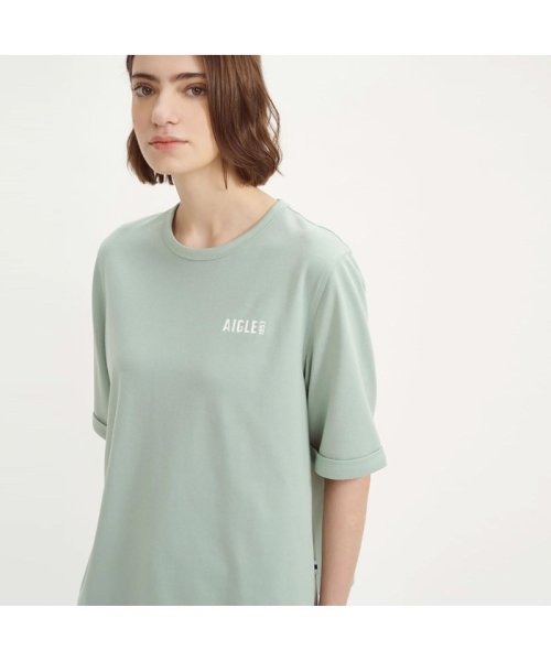AIGLE(エーグル)/UVカット 吸水速乾 クルーネックロゴTシャツ/img10