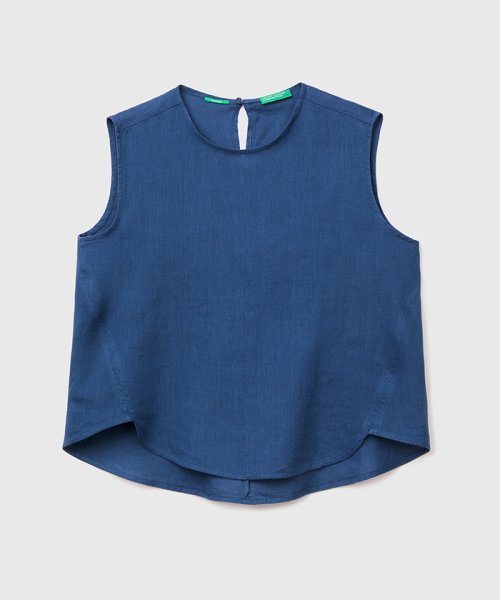 BENETTON (women)(ベネトン（レディース）)/リネン100％ノースリーブクルーネックブラウス/img11