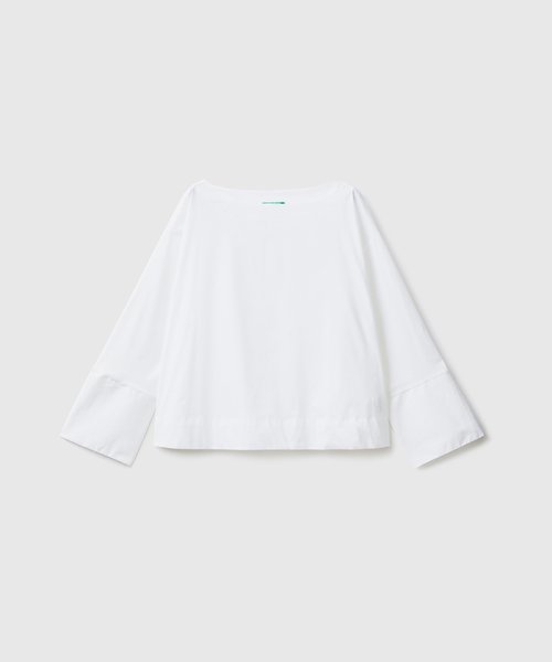 BENETTON (women)(ベネトン（レディース）)/フレアスリーブ長袖ボートネックブラウス/img13