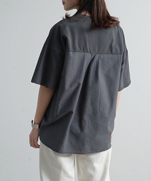 Fizz(フィズ)/ピグメント裏毛後ろ切替え半袖プルオーバー　異素材　Tシャツ/img11