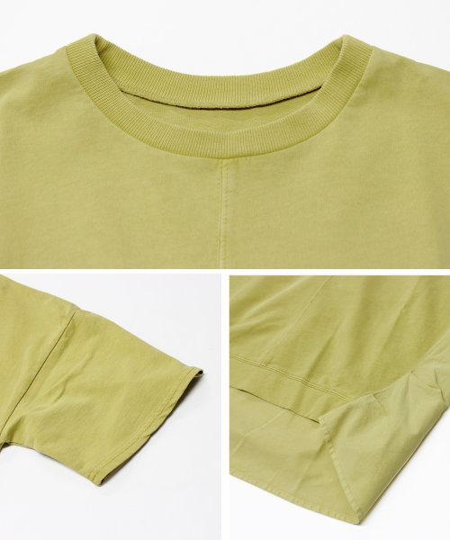 Fizz(フィズ)/ピグメント裏毛後ろ切替え半袖プルオーバー　異素材　Tシャツ/img12