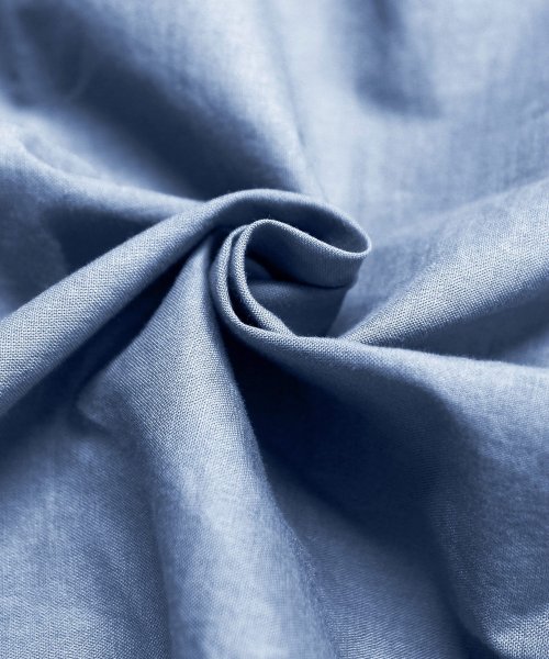 Fizz(フィズ)/綿キャンブリック　フラワー刺繍バンドカラーチュニック丈シャツ　半袖/img14