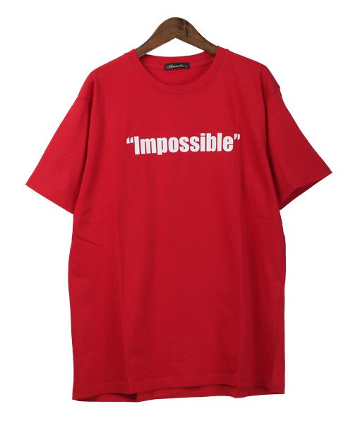 LUXSTYLE(ラグスタイル)/Impossibleロゴプリント半袖Tシャツ/Tシャツ メンズ レディース 半袖 ロゴ プリント 英字 プリントTシャツ/img06