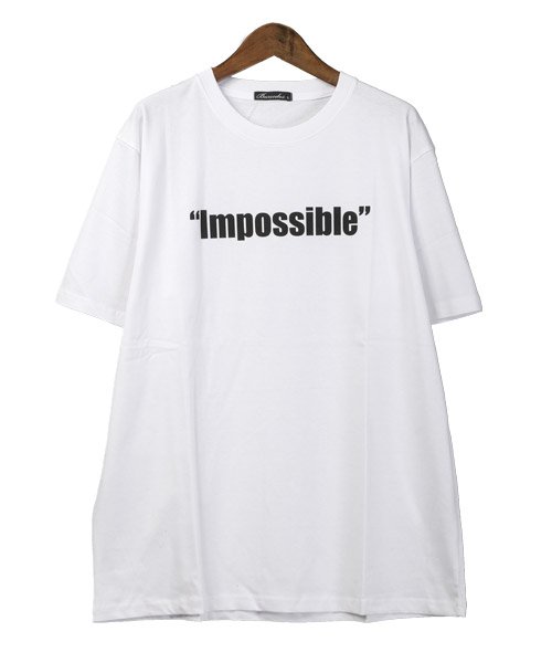 LUXSTYLE(ラグスタイル)/Impossibleロゴプリント半袖Tシャツ/Tシャツ メンズ レディース 半袖 ロゴ プリント 英字 プリントTシャツ/img07