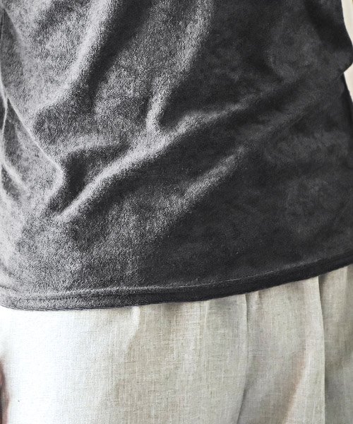 LUXSTYLE(ラグスタイル)/パイルVネック半袖Tシャツ/Tシャツ メンズ 半袖 Vネック パイル地 タオル地 無地Tシャツ/img12