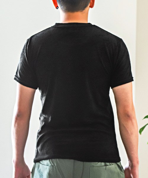 LUXSTYLE(ラグスタイル)/パイルクルーネック半袖Tシャツ/Tシャツ メンズ 半袖 クルーネック パイル地 タオル地 無地Tシャツ/img01