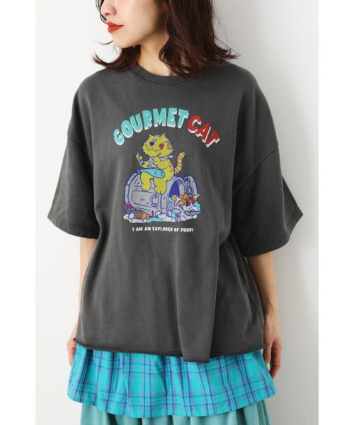 RODEO CROWNS WIDE BOWL(ロデオクラウンズワイドボウル)/GOURMET CAT Tシャツ/img07