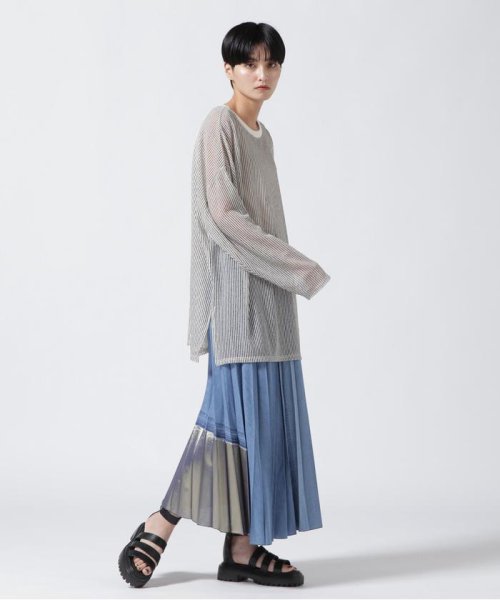 NAKAGAMI(ナカガミ) デニム×メタリックプリーツスカート 