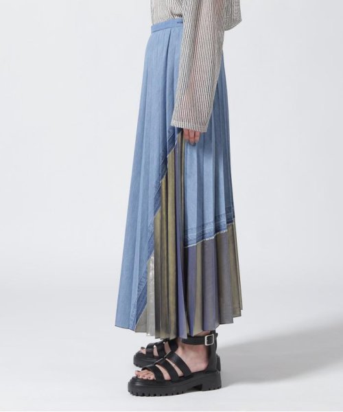 NAKAGAMI(ナカガミ) デニム×メタリックプリーツスカート 