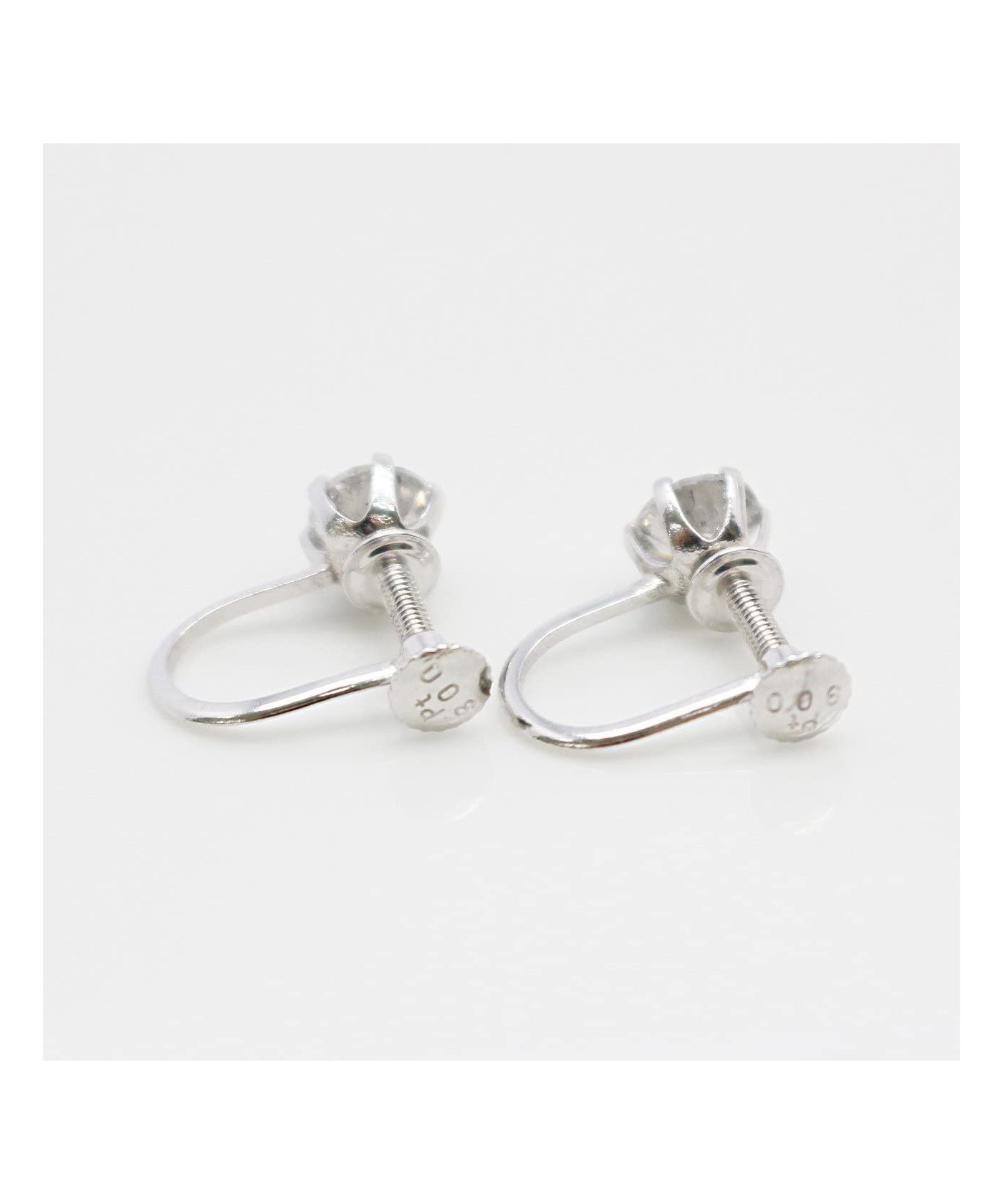 プラチナ900 大粒 1.0ct ダイヤモンド スタッド イヤリング