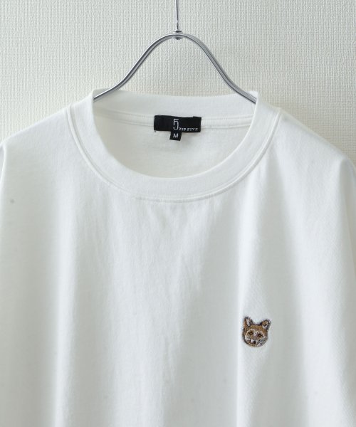 ZIP FIVE(ジップファイブ)/動物刺繍Tシャツ/img01