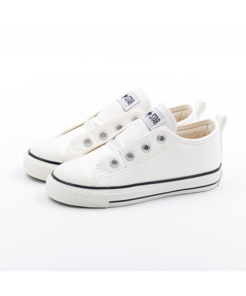 CONVERSE(コンバース)/キッズ ジュニア コンバース CONVERSE スニーカー 子供靴 男の子 女の子 撥水 シンプル 履きやすい ローカット 白 黒 ホワイト ブラック CO－C/img03