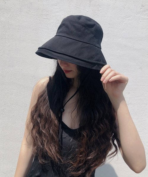 SEU(エスイイユウ)/UV対策サマーハット つば広 小顔 紫外線対策 バケットハット 帽子 おしゃれ 韓国ファッション/img03