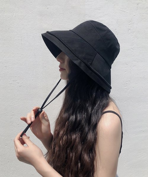 SEU(エスイイユウ)/UV対策サマーハット つば広 小顔 紫外線対策 バケットハット 帽子 おしゃれ 韓国ファッション/img04