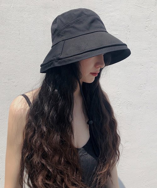 SEU(エスイイユウ)/UV対策サマーハット つば広 小顔 紫外線対策 バケットハット 帽子 おしゃれ 韓国ファッション/img05