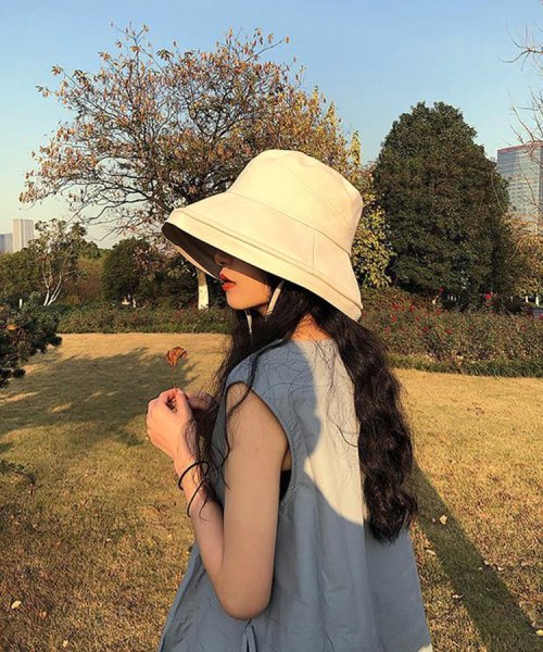 SEU(エスイイユウ)/UV対策サマーハット つば広 小顔 紫外線対策 バケットハット 帽子 おしゃれ 韓国ファッション/img10