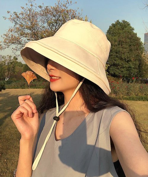SEU(エスイイユウ)/UV対策サマーハット つば広 小顔 紫外線対策 バケットハット 帽子 おしゃれ 韓国ファッション/img11