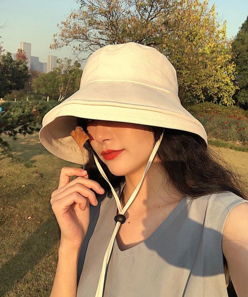 SEU(エスイイユウ)/UV対策サマーハット つば広 小顔 紫外線対策 バケットハット 帽子 おしゃれ 韓国ファッション/img12