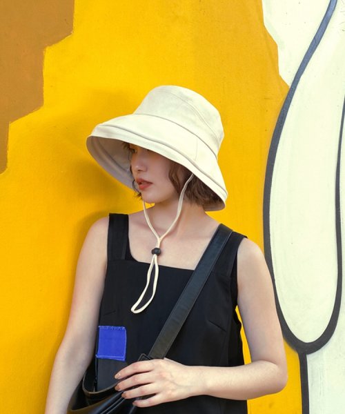 SEU(エスイイユウ)/UV対策サマーハット つば広 小顔 紫外線対策 バケットハット 帽子 おしゃれ 韓国ファッション/img14