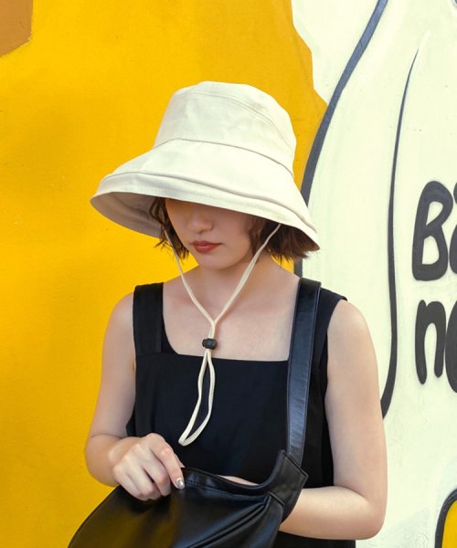 SEU(エスイイユウ)/UV対策サマーハット つば広 小顔 紫外線対策 バケットハット 帽子 おしゃれ 韓国ファッション/img15