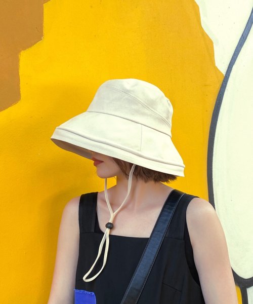 SEU(エスイイユウ)/UV対策サマーハット つば広 小顔 紫外線対策 バケットハット 帽子 おしゃれ 韓国ファッション/img16
