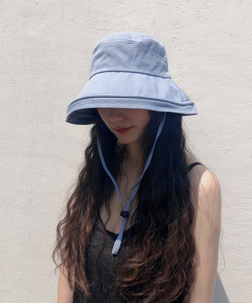 SEU(エスイイユウ)/UV対策サマーハット つば広 小顔 紫外線対策 バケットハット 帽子 おしゃれ 韓国ファッション/img33