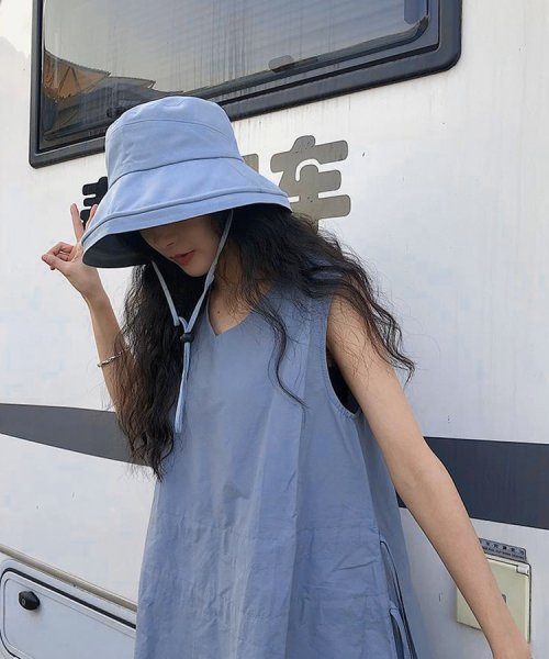 SEU(エスイイユウ)/UV対策サマーハット つば広 小顔 紫外線対策 バケットハット 帽子 おしゃれ 韓国ファッション/img36