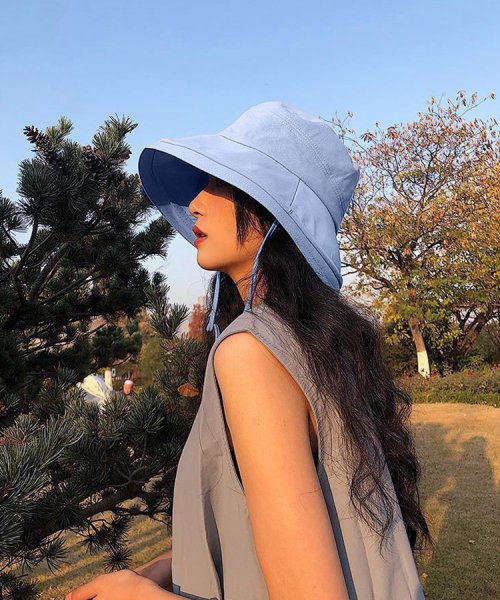 SEU(エスイイユウ)/UV対策サマーハット つば広 小顔 紫外線対策 バケットハット 帽子 おしゃれ 韓国ファッション/img38