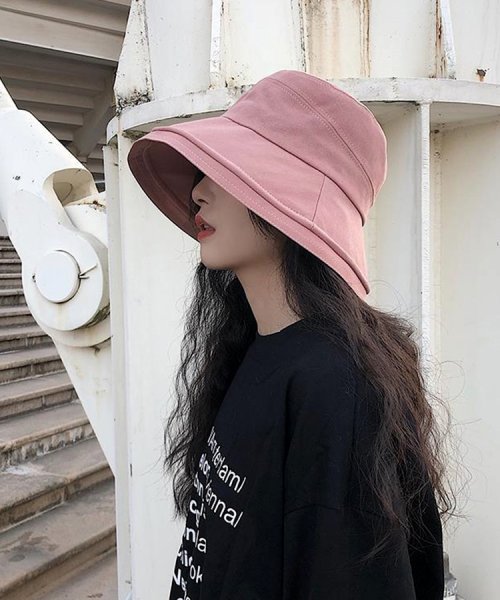 SEU(エスイイユウ)/UV対策サマーハット つば広 小顔 紫外線対策 バケットハット 帽子 おしゃれ 韓国ファッション/img40