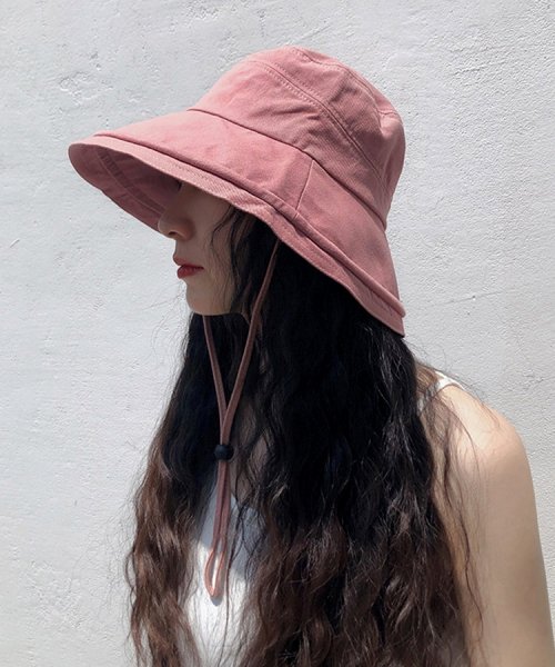 SEU(エスイイユウ)/UV対策サマーハット つば広 小顔 紫外線対策 バケットハット 帽子 おしゃれ 韓国ファッション/img44