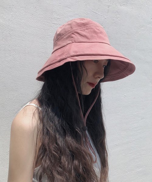 SEU(エスイイユウ)/UV対策サマーハット つば広 小顔 紫外線対策 バケットハット 帽子 おしゃれ 韓国ファッション/img46