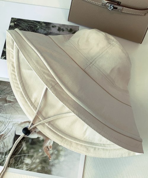 SEU(エスイイユウ)/UV対策サマーハット つば広 小顔 紫外線対策 バケットハット 帽子 おしゃれ 韓国ファッション/img51