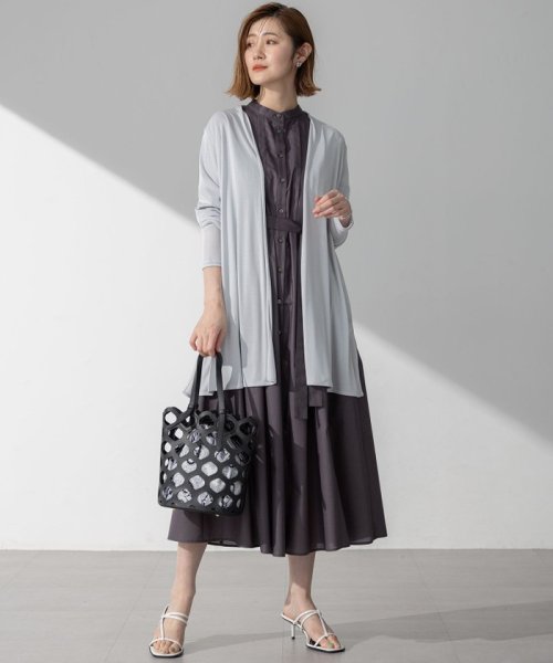 【UVケア/接触冷感】マルチ機能 シアー ロング カーディガン マルチ機能 シアー 品番 カーディガン