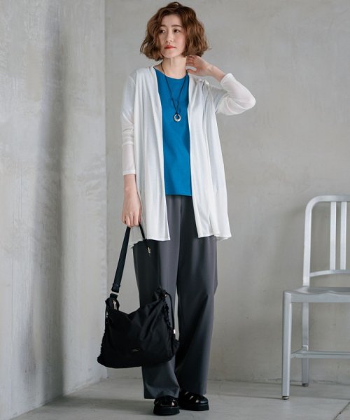 【UVケア/接触冷感】マルチ機能 シアー ロング カーディガン マルチ機能 シアー 品番 カーディガン