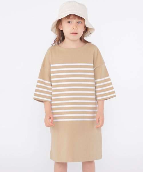 SHIPS KIDS(シップスキッズ)/SHIPS KIDS:100～155cm / パネル ボーダー ワンピース/img05