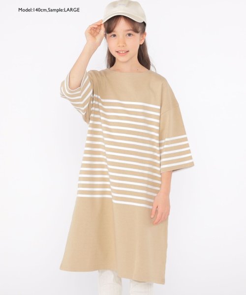 SHIPS KIDS(シップスキッズ)/SHIPS KIDS:100～155cm / パネル ボーダー ワンピース/img15