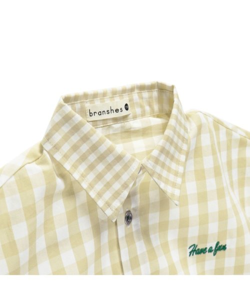BRANSHES(ブランシェス)/【ペア/お揃い】シャンブレーギンガムチェック半袖シャツ/img02