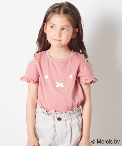 a.v.v(KID'S)(アー・ヴェ・ヴェキッズ)/[100－130]【ミッフィーコラボ】袖フリルオフショルTシャツ［WEB限定］/img01