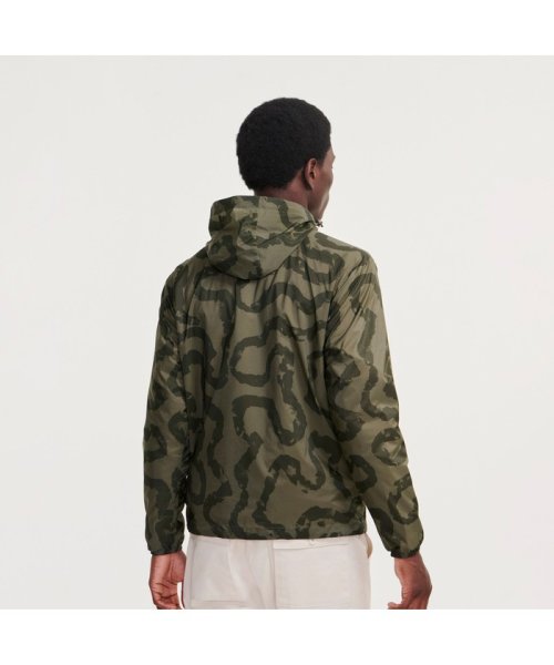 撥水 エクストラライトプリントフーデッドジャケット 