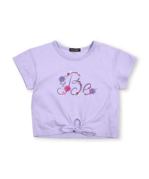 BeBe(ベベ)/フラワーロゴプリント裾結びTシャツ(90~150cm)/img12