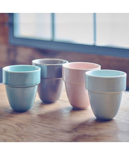 Cores(コレス)/cores コレス マグカップ コーヒーカップ コップ アリタブルマグ 300ml 二重構造 大口径 有田焼 ARITA－DOUBLE MUG ホワイト グレー/img07