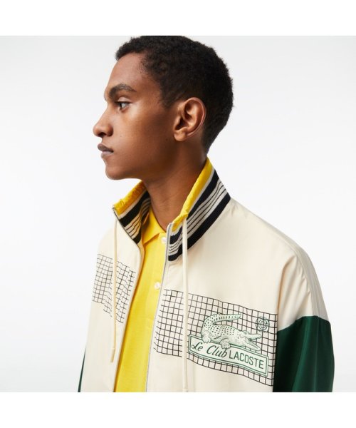 LACOSTE Mens(ラコステ　メンズ)/ボーダーリブニットネックジップアップジャケット/img01