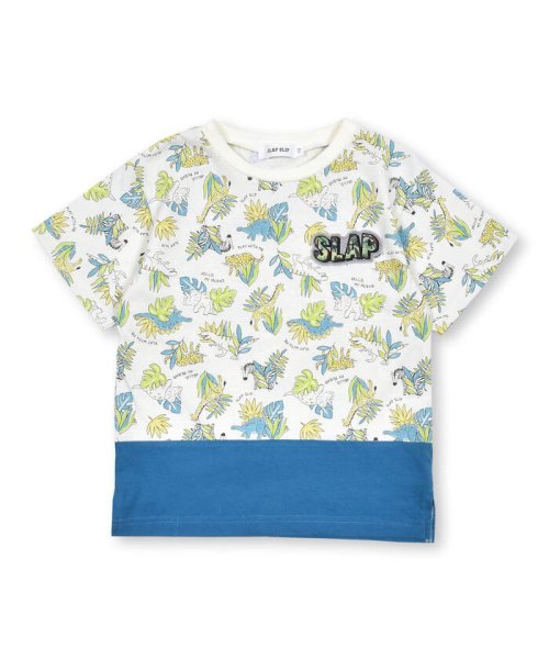 SLAP SLIP(スラップスリップ)/アニマル恐竜柄切り替え半袖Tシャツ(80~130cm)/img04