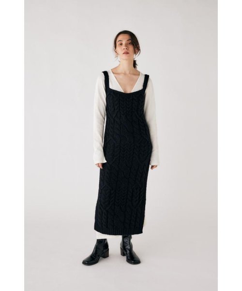 moussy(マウジー)/COTTON SLAB KNIT ドレス/img01