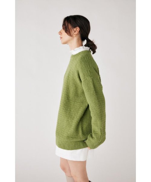 moussy(マウジー)/COTTON SLAB KNIT プルオーバー/img04