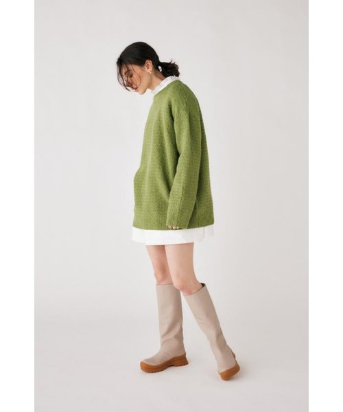 moussy(マウジー)/COTTON SLAB KNIT プルオーバー/img11