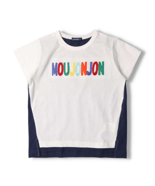 moujonjon(ムージョンジョン)/【子供服】 moujonjon (ムージョンジョン) レインボーロゴ刺繍半袖Ｔシャツ 80cm～140cm M30817/img01