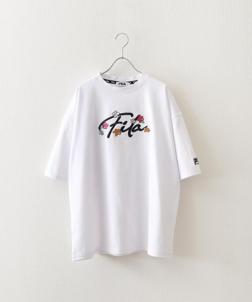 ZIP FIVE(ジップファイブ)/花柄ロゴ半袖Tシャツ/img01
