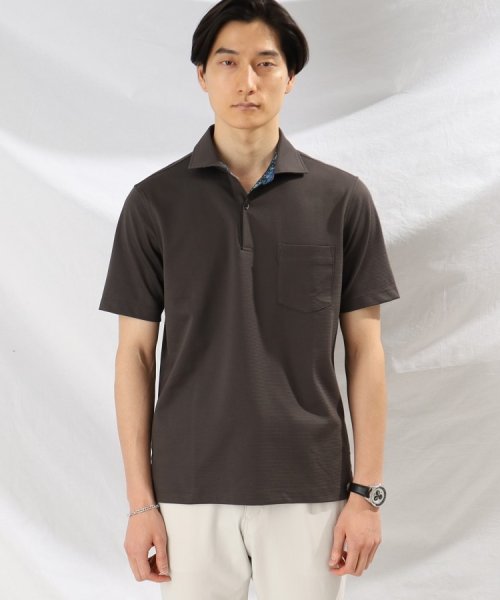 TAKEO KIKUCHI(タケオキクチ)/ボックスジャカード ポロシャツ/img02