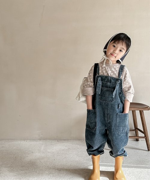 aimoha(aimoha（アイモハ）)/【aimoha－KIDS－】韓国子供服　アメリカワークデニムサロペット/img03